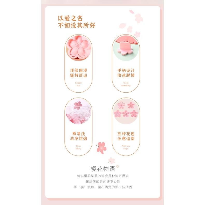 臺灣出貨 現貨 歐思麥烘焙SK茵冠 家用櫻花餅乾模具套裝曲奇饅頭造型按壓式 翻糖烘焙工具（依）-細節圖5