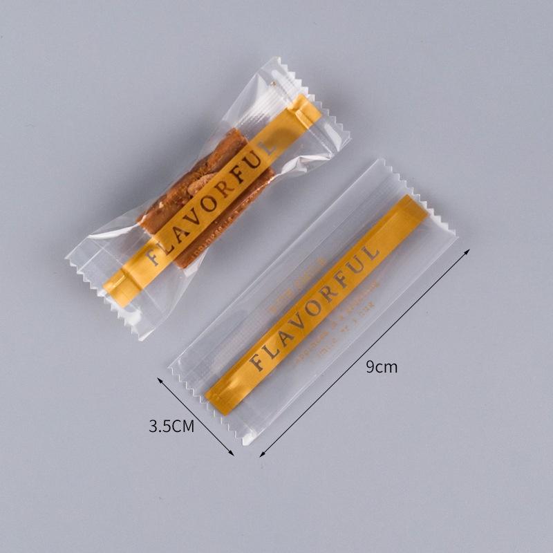 臺灣出貨 現貨 歐思麥烘焙 透明加厚太妃糖包裝袋 牛軋糖 簡約 咖啡糖 糖果袋 小號亮膜 機封袋糖袋 100入-細節圖2