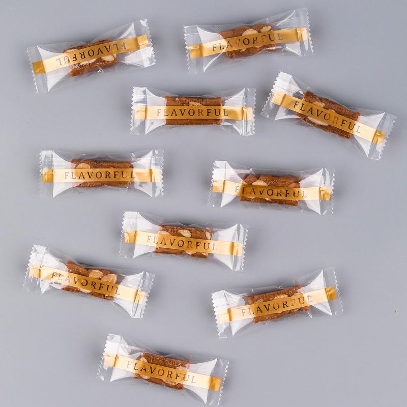 臺灣出貨 現貨 歐思麥烘焙 透明加厚太妃糖包裝袋 牛軋糖 簡約 咖啡糖 糖果袋 小號亮膜 機封袋糖袋 100入-細節圖4