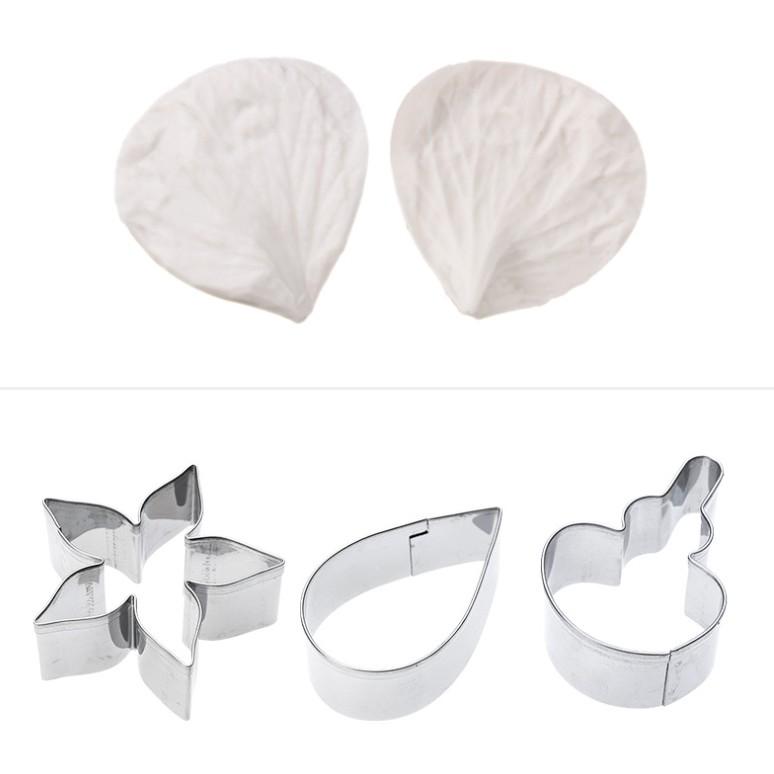 臺灣現貨旱金蓮翻糖矽膠模具花瓣壓模矽膠模具雙面印翻糖矽膠模（三）-細節圖5