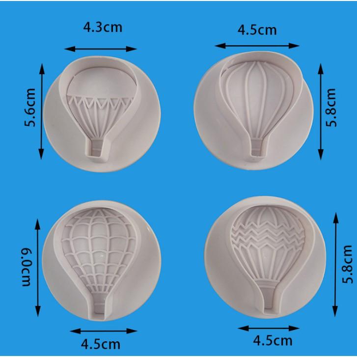 臺灣現貨 新品4pcs熱氣球彈簧模 餅乾模具套裝 DIY烘焙用具(库)-細節圖2