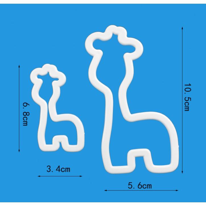 臺灣現貨 新品2pcs長頸鹿餅乾切模 卡通餅乾模具 翻糖蛋糕DIY工具(库)-細節圖2