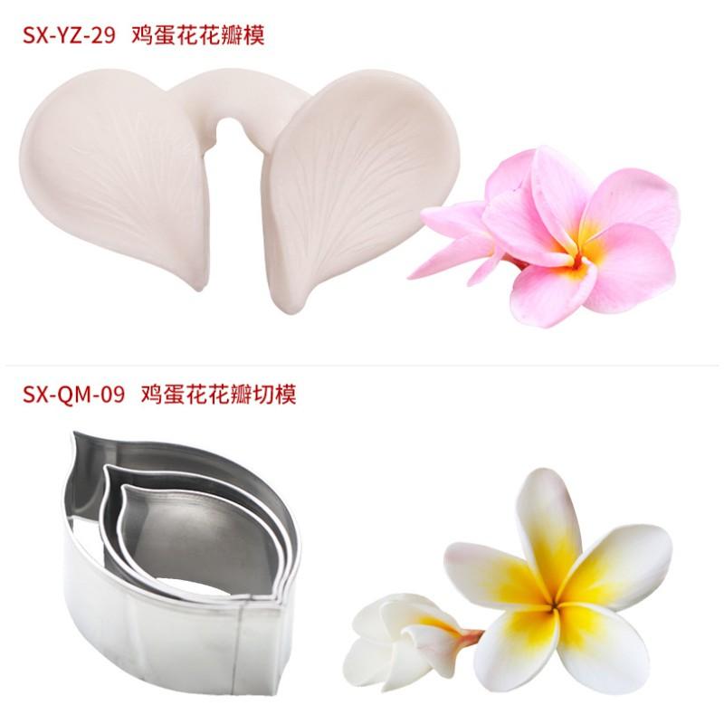 臺灣現貨 雞蛋花翻糖矽膠模具花瓣矽膠壓模切壓模具英式翻糖花藝工具（三）-細節圖2