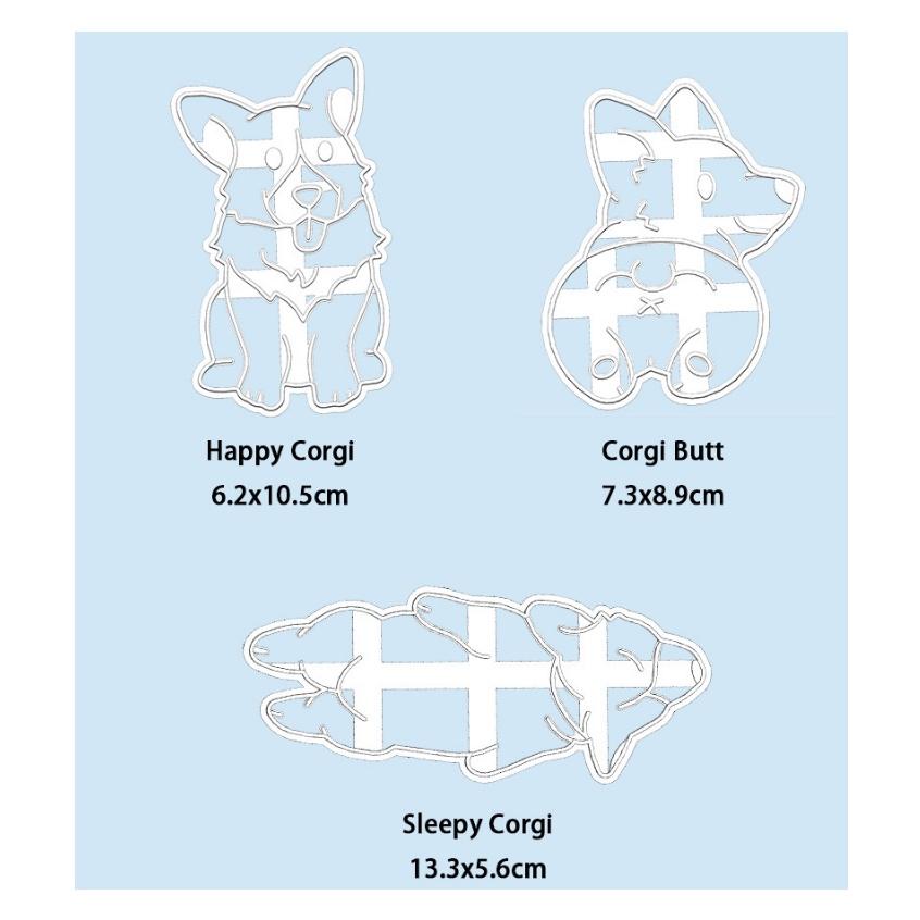 臺灣出貨 現貨 歐思麥烘焙 新款烘焙模具diy塑膠卡通曲奇柯基餅乾模可愛狗狗糖霜餅乾磨具（滋）-細節圖2