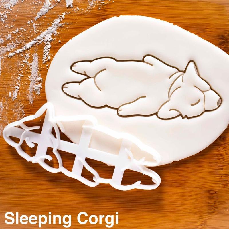 臺灣出貨 現貨 歐思麥烘焙 新款烘焙模具diy塑膠卡通曲奇柯基餅乾模可愛狗狗糖霜餅乾磨具（滋）-細節圖4