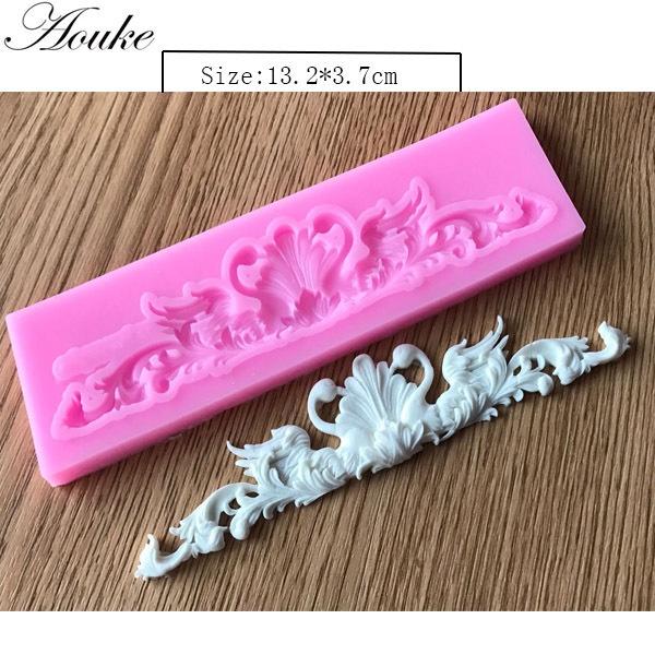 臺灣出貨 現貨 歐思麥烘焙 多款花邊造型翻糖蛋糕矽膠模具 鏤空浮雕邊框鏡框復古相框模具（中）-細節圖5