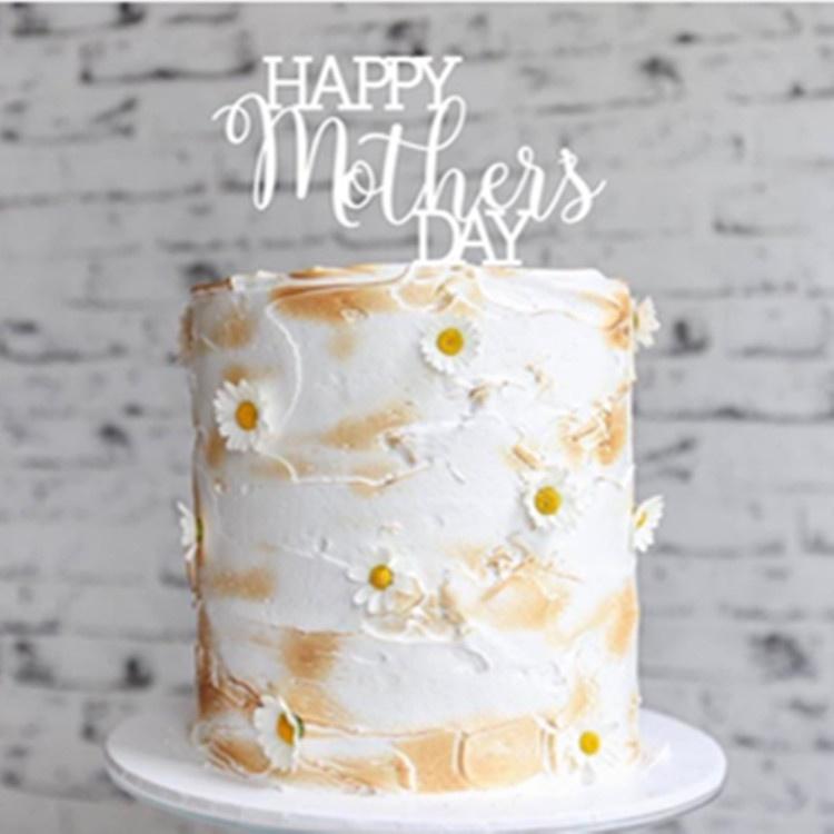 臺灣出貨 現貨 歐思麥烘焙 蛋糕裝飾ins風happy mother＇s day母親節亞克力蛋糕插牌插件-細節圖2