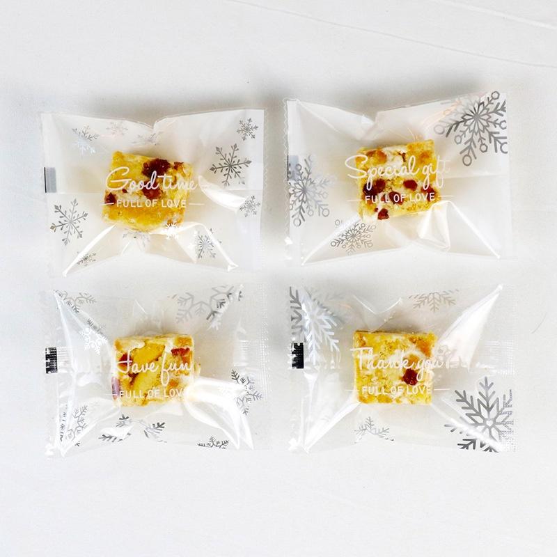 臺灣出貨 現貨 歐思麥烘焙 原創雪花酥 Q餅機封袋 新年曲奇餅乾手工奶酥包裝袋 透明食品烘焙包裝（瑞）-細節圖4