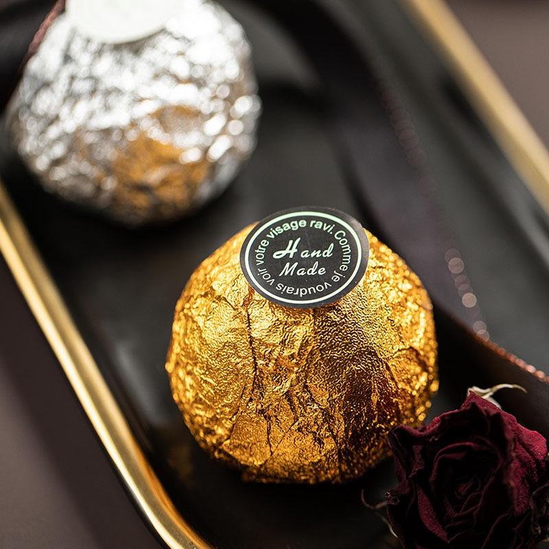 臺灣出貨 現貨 新品芋頭酥鋁箔紙包裝紙 食品級包裝紙 幸運球喜蛋烘焙點心金色 錫紙 鋁箔-細節圖2