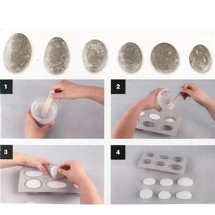 臺灣出貨 現貨 歐思麥烘焙 新款肥皂模具 6連鵝卵石矽膠冰格模具 食品級矽膠蛋糕模具（佳）-細節圖3