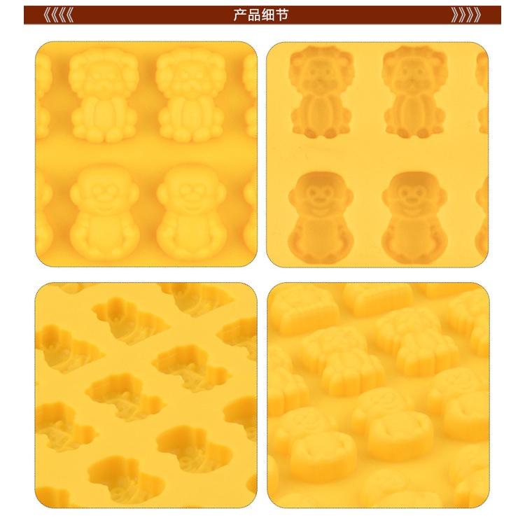 臺灣出貨 現貨 歐思麥烘焙 44孔卡通動物形狀巧克力模 可愛動物型餅乾矽膠模具（佳）-細節圖6