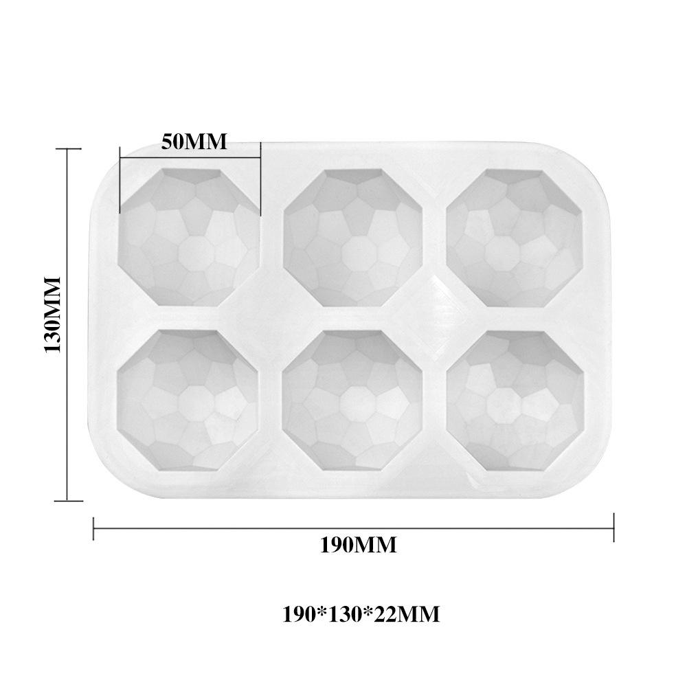 臺灣出貨 現貨 歐思麥烘焙 新款6連寶石法式慕斯模具 DIY巧克力模具翻糖矽膠模kitchenware（艺）-細節圖4