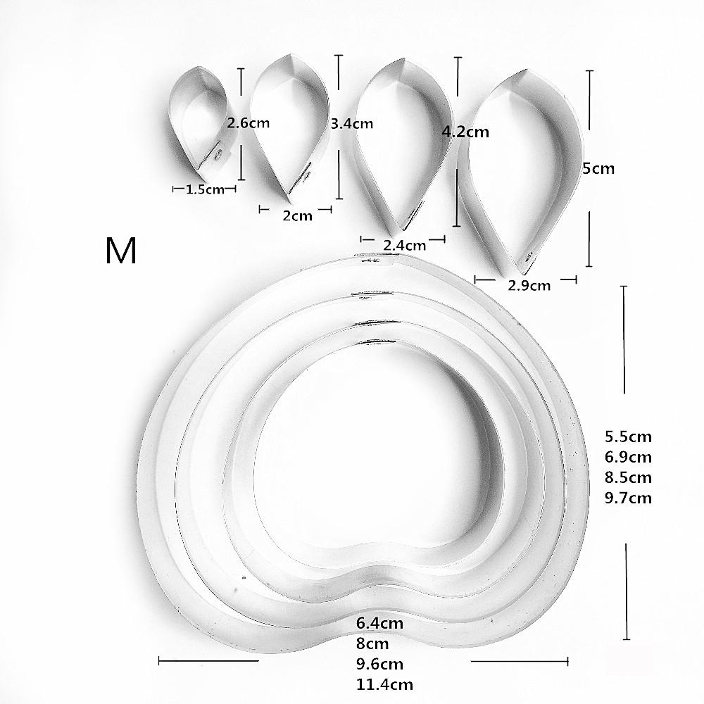 臺灣現貨 原裝進口英式模擬翻糖荷花瓣不銹鋼壓切模具婚禮蛋糕裝飾烘焙黏土花麵包花（太）-細節圖2