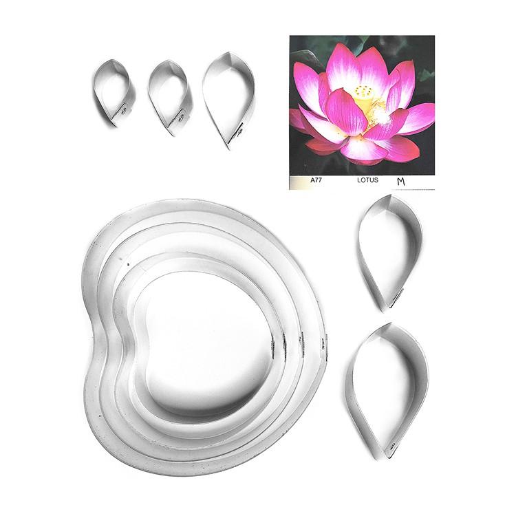 臺灣現貨 原裝進口英式模擬翻糖荷花瓣不銹鋼壓切模具婚禮蛋糕裝飾烘焙黏土花麵包花（太）-細節圖4