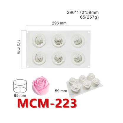 臺灣現貨 情人節6連待放玫瑰矽膠模具diy蛋糕巧克力模烘焙用具MCM-223（艺）-細節圖5