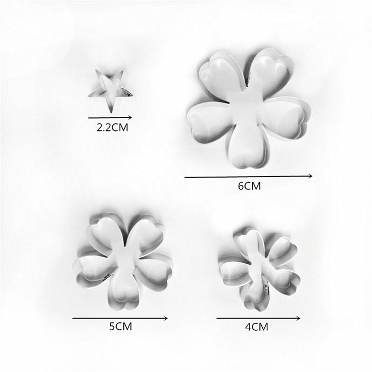 臺灣現貨 新品原裝進口模擬櫻花翻糖花瓣不銹鋼壓切模具烘焙蛋糕裝飾麵包花黏土花（太）-細節圖3