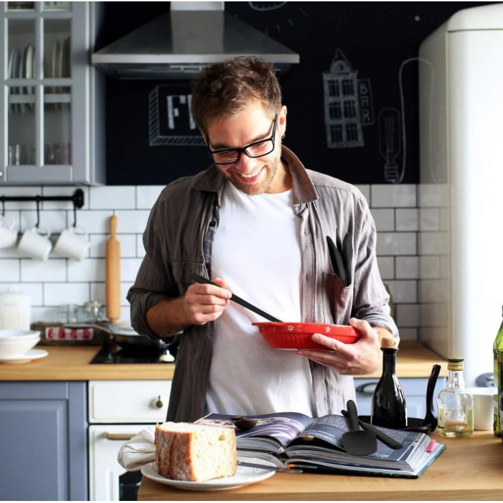 臺灣現貨矽膠刮刀6件套蛋糕抹刀油刷子矽膠廚具套裝耐高溫烘焙工具套裝（聚）-細節圖2