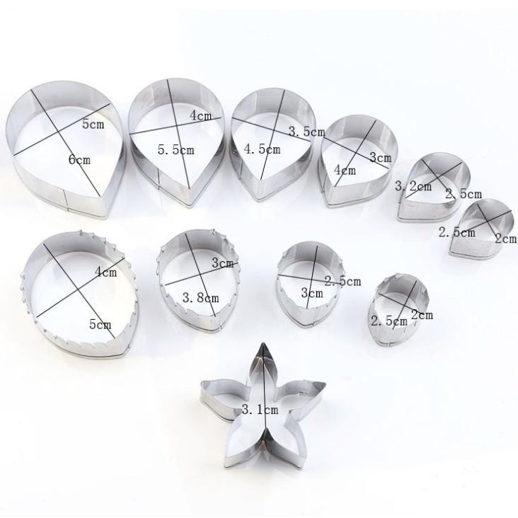 臺灣現貨 英式翻糖糖花模具 玫瑰花花瓣葉子花萼套裝 模擬切模工具套裝A361-3（贝）-細節圖2