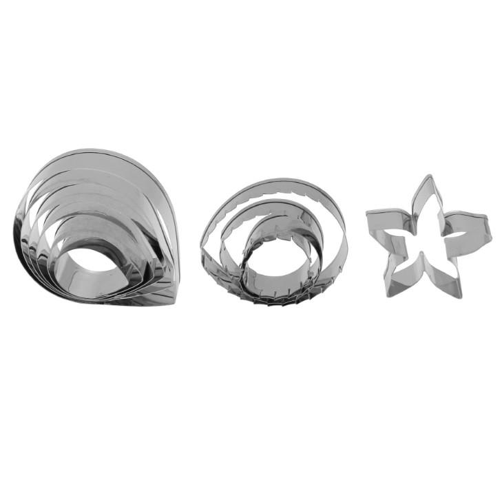 臺灣現貨 英式翻糖糖花模具 玫瑰花花瓣葉子花萼套裝 模擬切模工具套裝A361-3（贝）-細節圖5