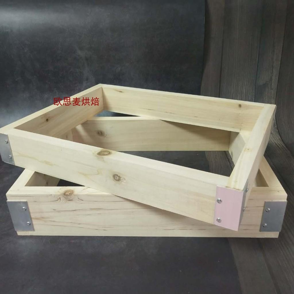 臺灣現貨 長崎蜂蜜蛋糕木框模具兩個裝 長方形木框8cm高日式糕點烘焙模具-細節圖2