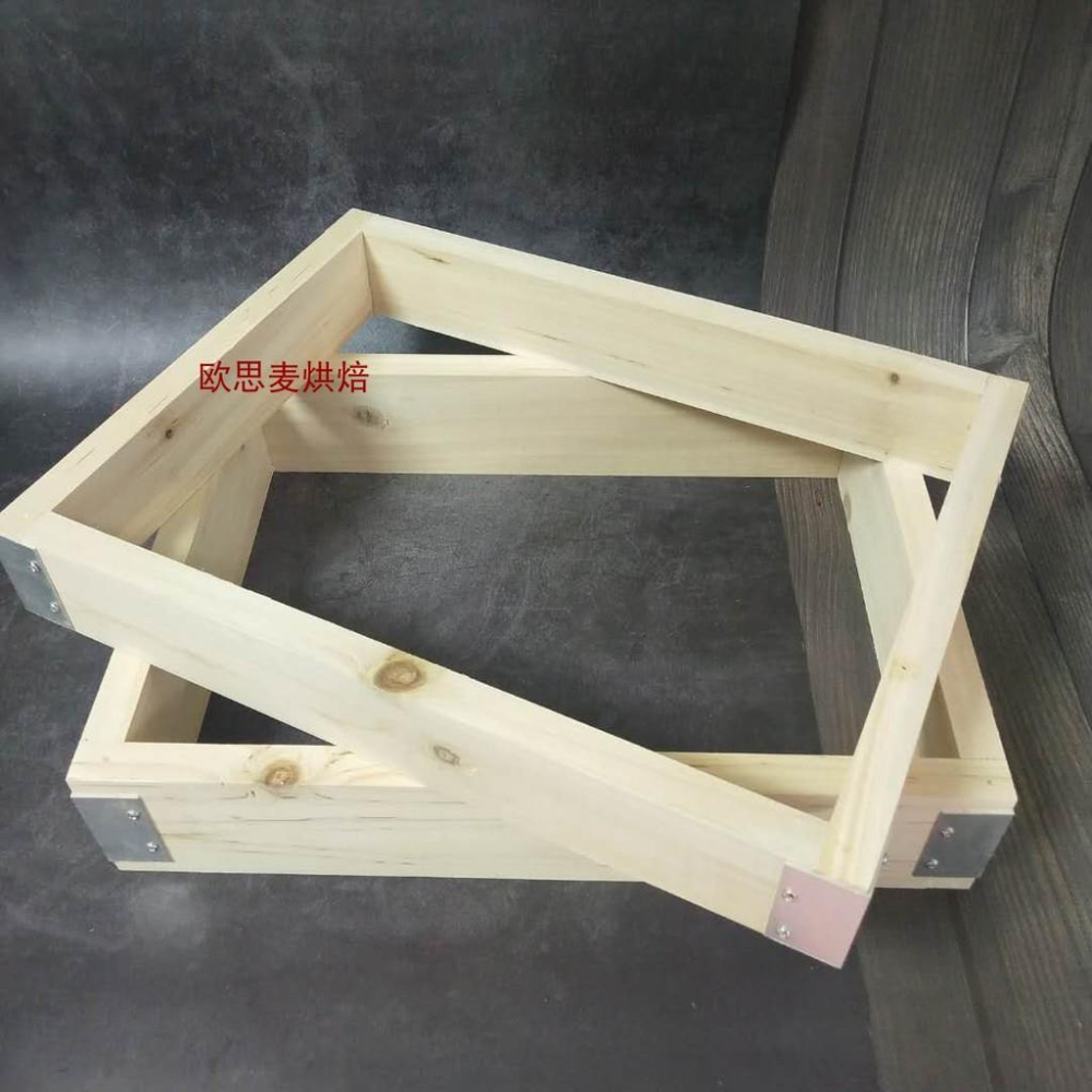 臺灣現貨 長崎蜂蜜蛋糕木框模具兩個裝 長方形木框8cm高日式糕點烘焙模具-細節圖3