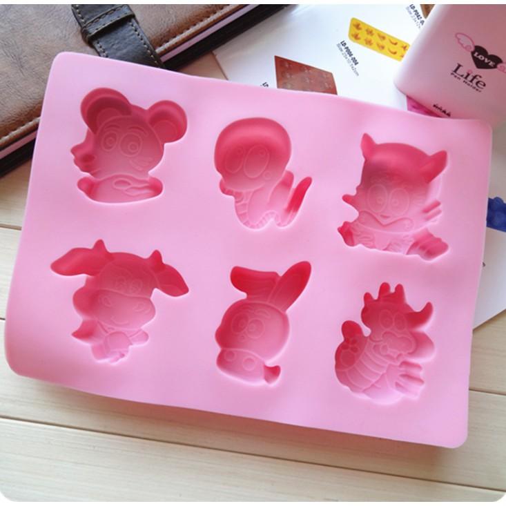 臺灣現貨  十二生肖矽膠蛋糕模具 矽膠蛋糕模具 石膏娃娃模具 DIY（协）-細節圖4