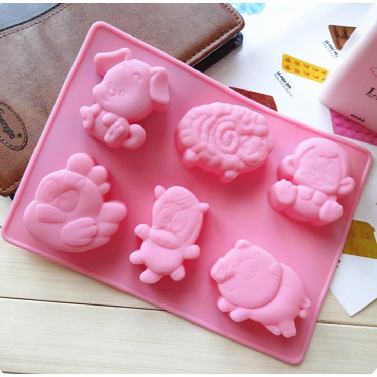 臺灣現貨  十二生肖矽膠蛋糕模具 矽膠蛋糕模具 石膏娃娃模具 DIY（协）-細節圖5