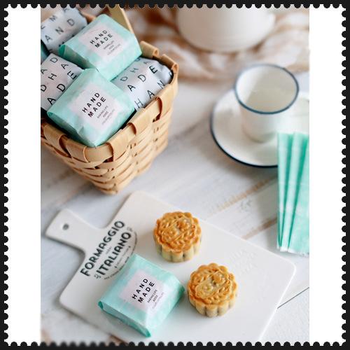 臺灣現貨 歐思麥烘焙英文平口側立機封磨砂平口袋/糖果餅乾袋/月餅機封袋50個-細節圖7