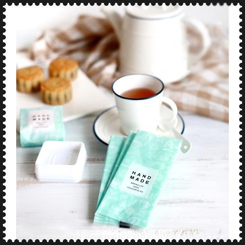 臺灣現貨 歐思麥烘焙英文平口側立機封磨砂平口袋/糖果餅乾袋/月餅機封袋50個-細節圖8