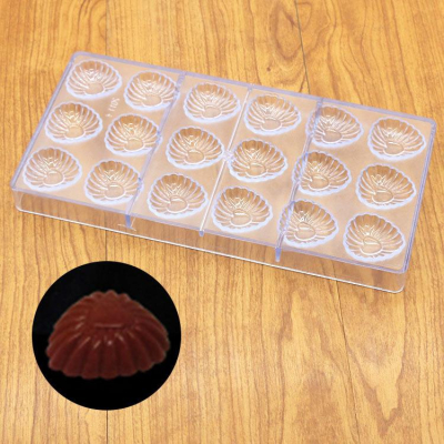 臺灣現貨 歐思麥烘焙18連貝殼巧克力模具 塑膠材質 烘焙蛋糕工具（米）
