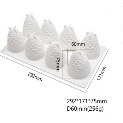 臺灣現貨8連松果慕斯矽膠蛋糕模具DIY烘焙法式甜品模爆款蛋糕模具（艺）-細節圖2