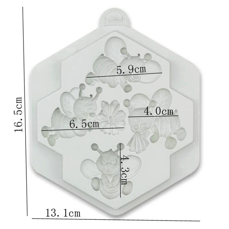 臺灣現貨 歐思麥烘焙新款蜂巢紋理矽膠翻糖模具 蜜蜂巧克力軟糖餅乾蛋糕花邊裝飾工具（艺）-細節圖6