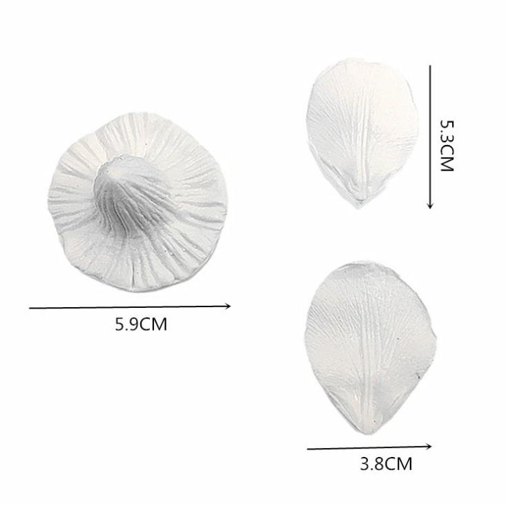 臺灣現貨 新品松水仙花模擬翻糖花卉紋理矽膠模具壓模麵包花葉模花瓣黏土(语）-細節圖2