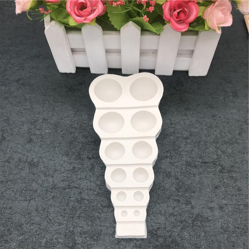 臺灣現貨 新款烘焙工具 大小半圓珍珠模具圓形寶石珠子 翻糖巧克力蛋糕矽膠（恩）-細節圖5