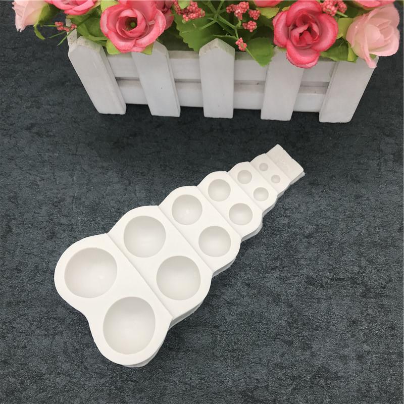臺灣現貨 新款烘焙工具 大小半圓珍珠模具圓形寶石珠子 翻糖巧克力蛋糕矽膠（恩）-細節圖6