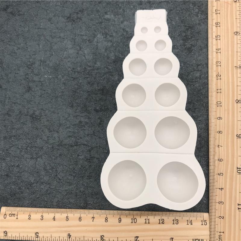 臺灣現貨 新款烘焙工具 大小半圓珍珠模具圓形寶石珠子 翻糖巧克力蛋糕矽膠（恩）-細節圖7