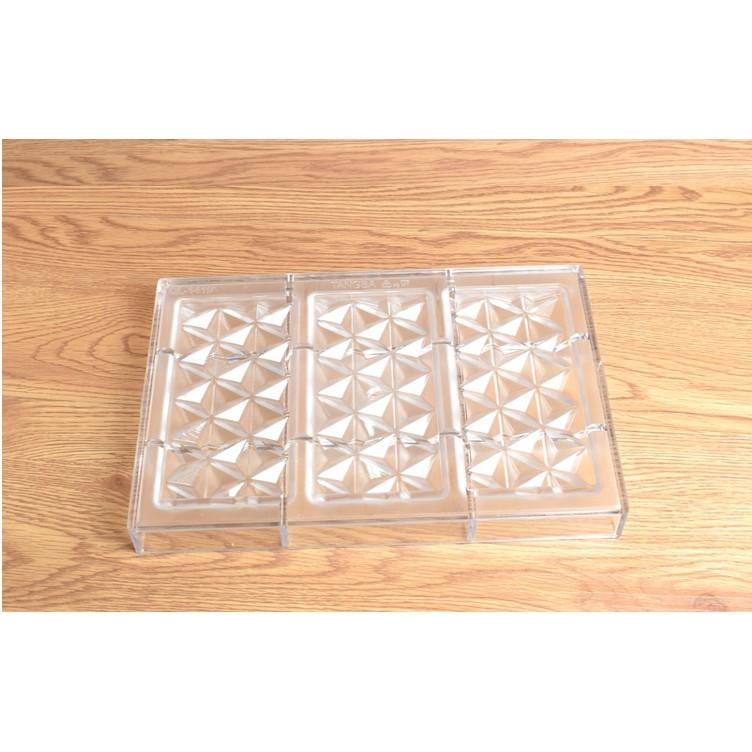 臺灣現貨 歐思麥烘焙 新款3連鑽石長方塊幾何立方塊巧克力模PC朱古力模DIY烘焙用具（添）-細節圖5