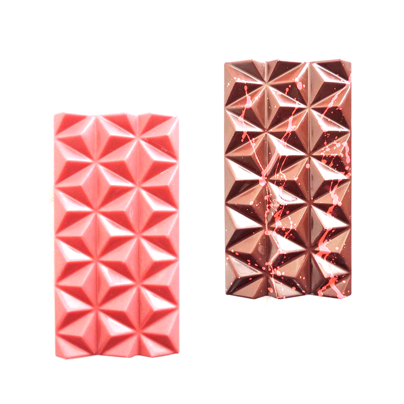 臺灣現貨 歐思麥烘焙 新款3連鑽石長方塊幾何立方塊巧克力模PC朱古力模DIY烘焙用具（添）-細節圖6