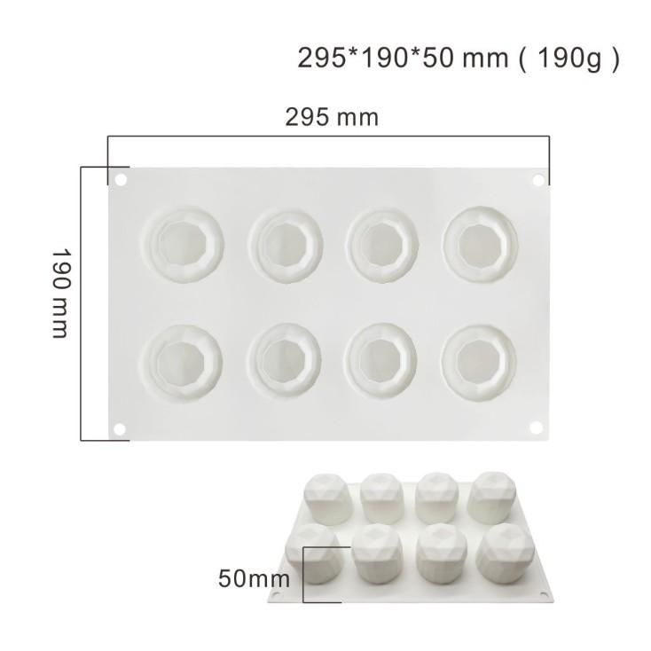 臺灣現貨 新品8連水晶蘋果矽膠模具 慕斯蛋糕模奶凍霜淇淋模烘焙用具80ml（艺）-細節圖2