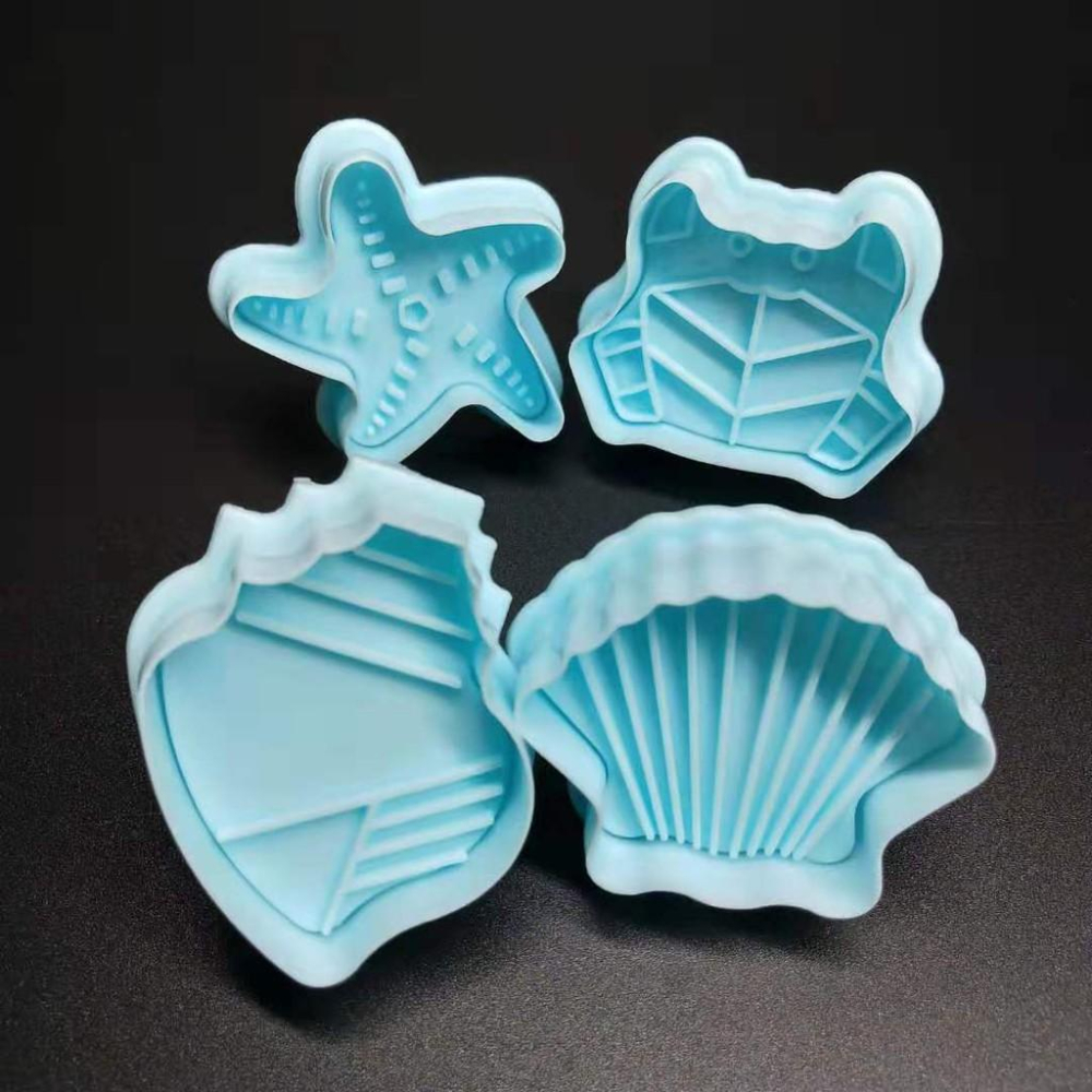 臺灣現貨 DIY烘焙 海底世界 3D立體彈簧餅乾模 翻糖印花壓模（颂）-細節圖2