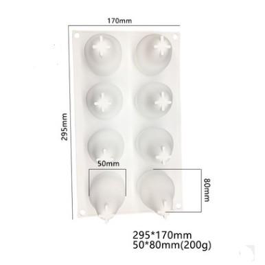 臺灣現貨8連立體梨子法式慕斯蛋糕模翻糖矽膠模具DIY烘焙模（艺）-細節圖4