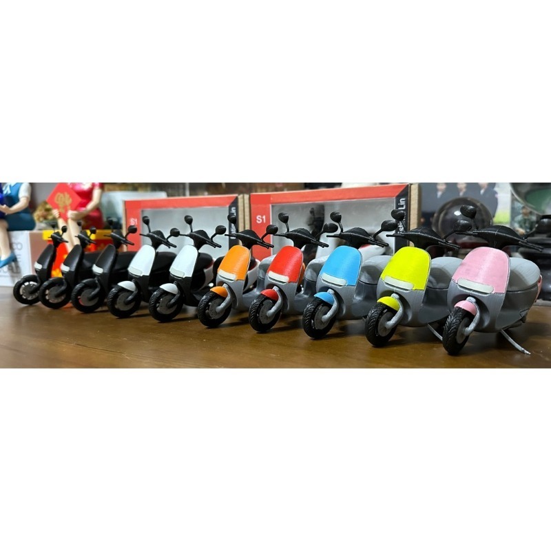 3D列印- FDM Gogoro狗狗肉S1小模型 1:16 靜態模型 龍頭輪胎可動版-細節圖3