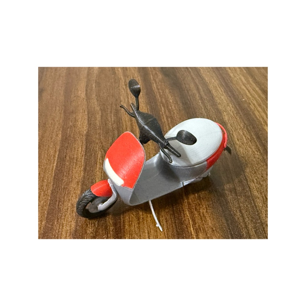 3D列印- FDM Gogoro狗狗肉1 plus小模型 1:16 靜態模型 龍頭輪胎可動版-規格圖4