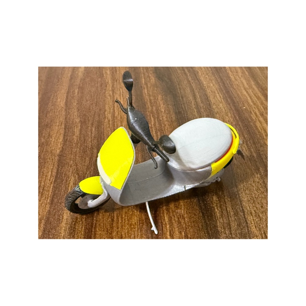 3D列印- FDM Gogoro狗狗肉1 plus小模型 1:16 靜態模型 龍頭輪胎可動版-規格圖4