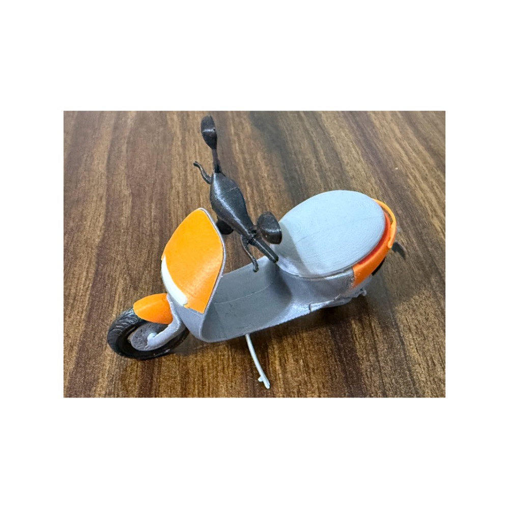 3D列印- FDM Gogoro狗狗肉1 plus小模型 1:16 靜態模型 龍頭輪胎可動版-規格圖4
