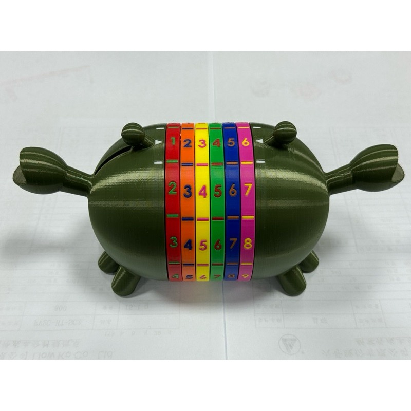 3D列印彩虹密碼螃蟹造型存錢筒-細節圖2
