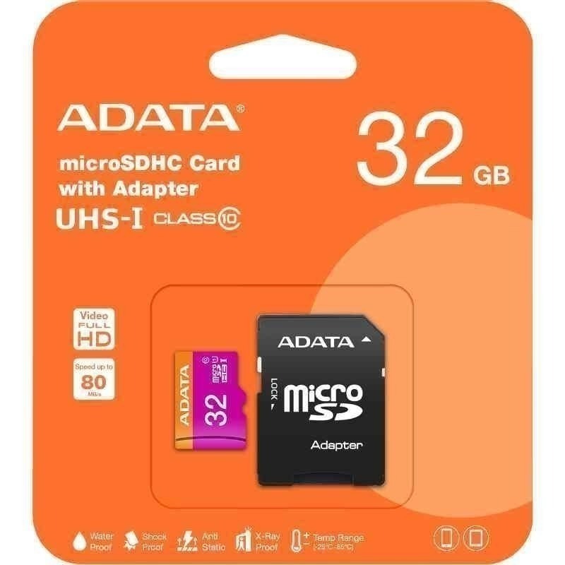 臺灣現貨：ADATA 威剛 16G 32G TF 記憶卡microSD紫卡C10 U1 適用監視器行車【長輩專用記憶卡】-細節圖2