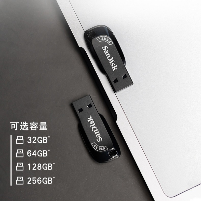 臺灣現貨：【長輩專用隨身碟】SanDisk閃迪CZ410迷你32G USB3.0加密高速隨身碟-細節圖2