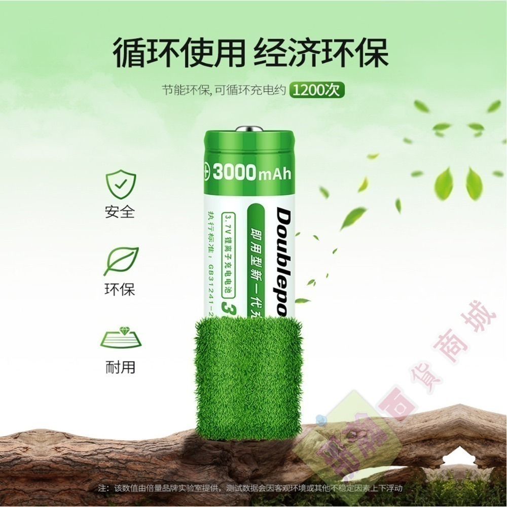 快速出貨：倍量18650充電電池【足2800容量拒絕虛標】手電筒收音機小風扇3.7V充電電池-細節圖2