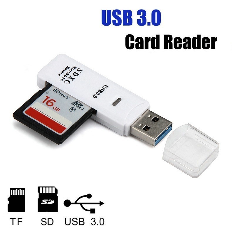 臺灣現貨：USB 3.0讀卡器 多功能讀卡器SD卡TF二合一讀卡器-細節圖2